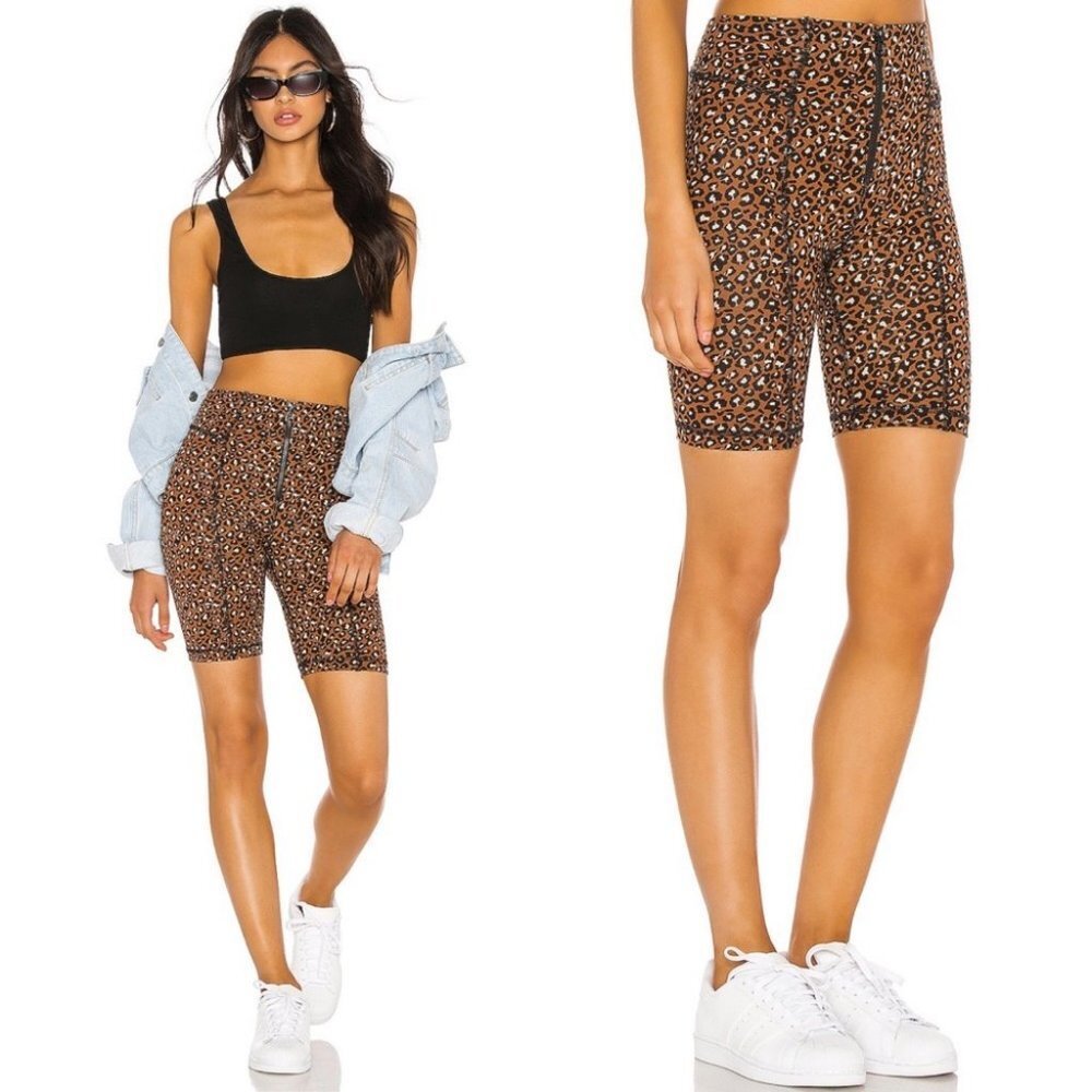 Nwt Free People Leopard Print Lucky Strike Bike Shorts Size Small New With Tags - Picture 4 of 10